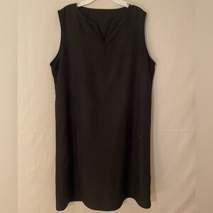 Black SHEIN Sleeveless V-Neck Dress